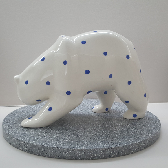 50's Plichta Weymss Bovey Blue Spotted Polar Bear - Picture 4 of 4